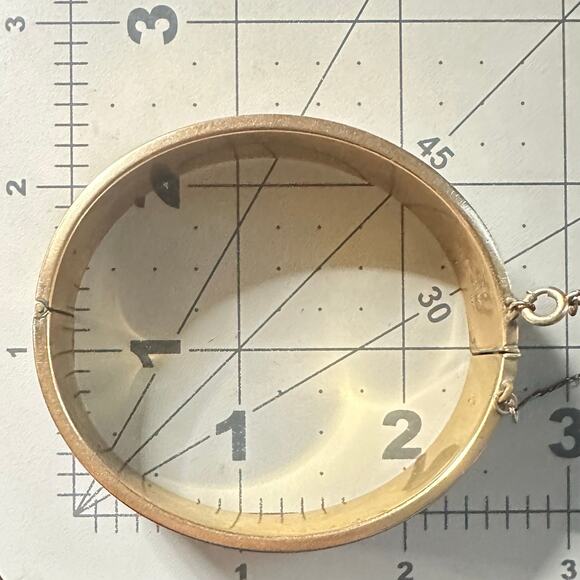 Antique Victorian English 1/5 9kt rolled gold filled hinged bangle bracelet - Picture 11 of 12